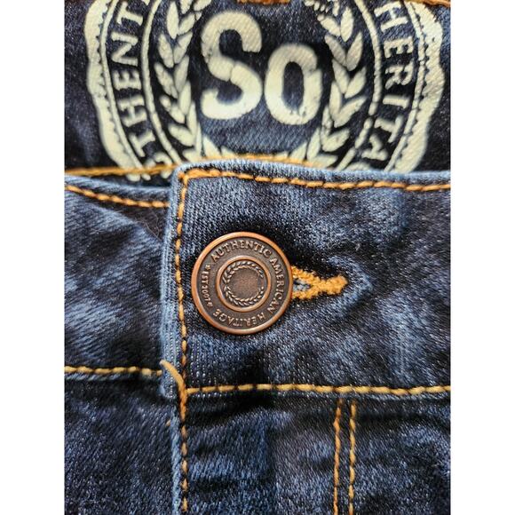 Authentic Heritage SO Jeans Juniors Size 13 Regular Skinny Straight Denim Blue - Picture 6 of 8